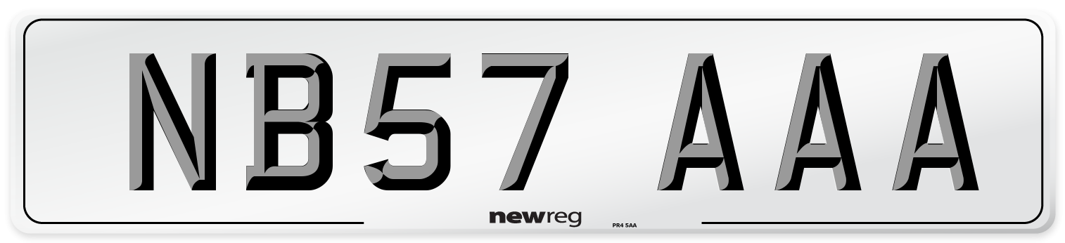 NB57 AAA Number Plate from New Reg